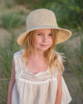 ACORN POET CROCHET STRAW HAT SAND