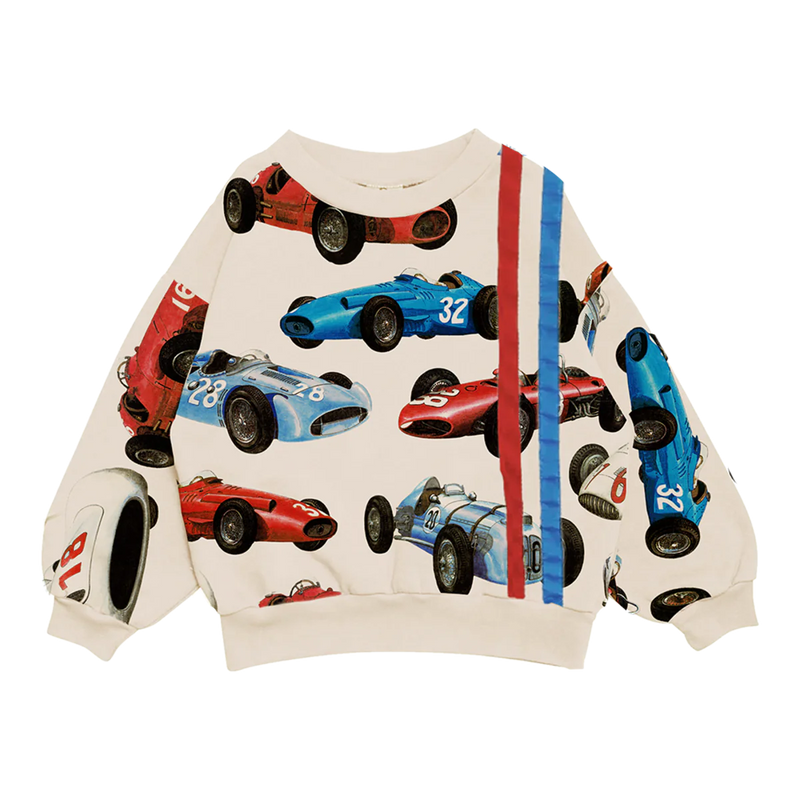 ROCK YOUR BABY VINTAGE RACING CARS SWEATSHIRT