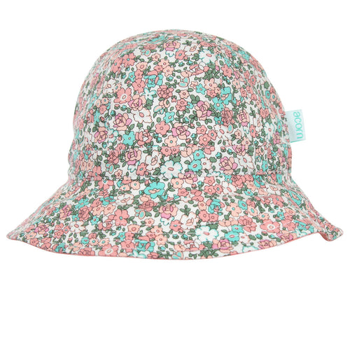 ACORN HOLLY WIDE BRIM SUNHAT PINK/GRN