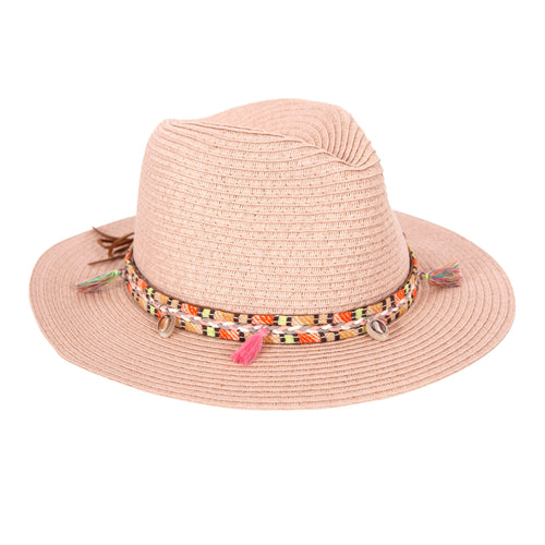 ACORN FOLKLORE WIDE BRIM HAT LT PINK