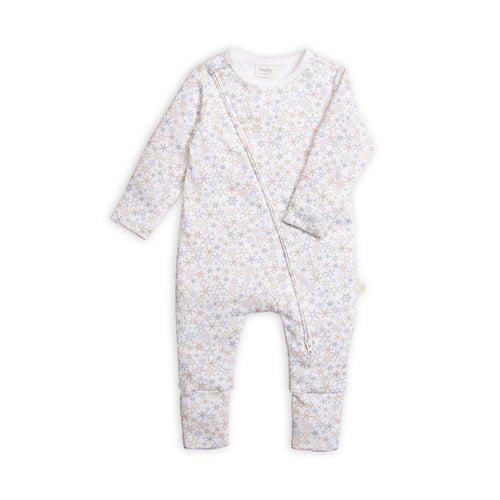 TINY TWIG LS ZIPSUIT-SNOW FLAKES