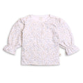 TINY TWIG FRILL SLEEVE TEE-SNOW FLAKES