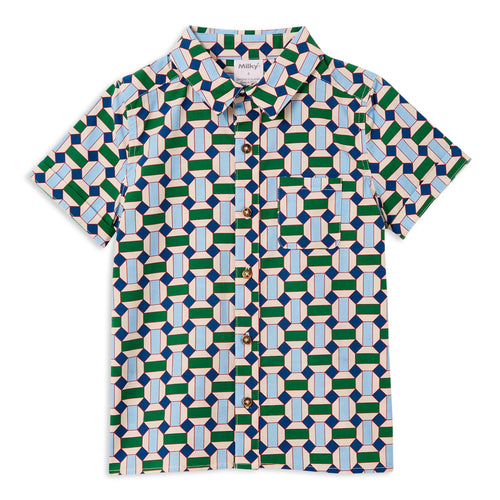 MILKY POOLSIDE COTTON SHIRT