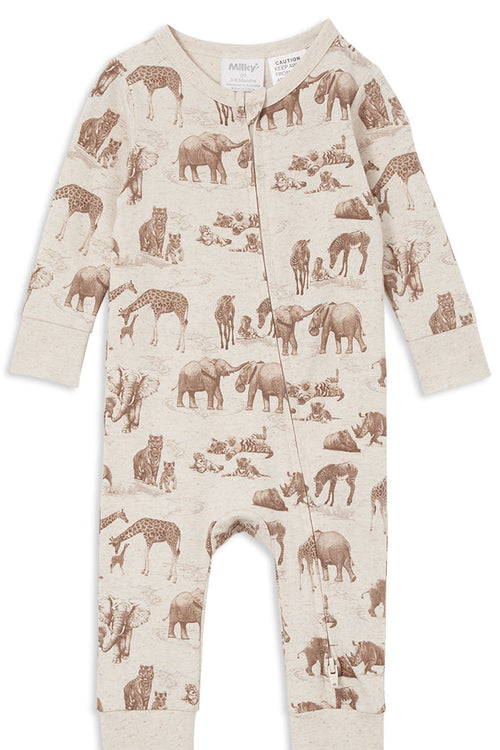 MILKY SAHARA ZIP ROMPER