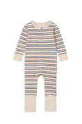 MILKY NATURAL STRIPE ZIP ROMPER