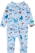 SPACE DINO ZIP ROMPER