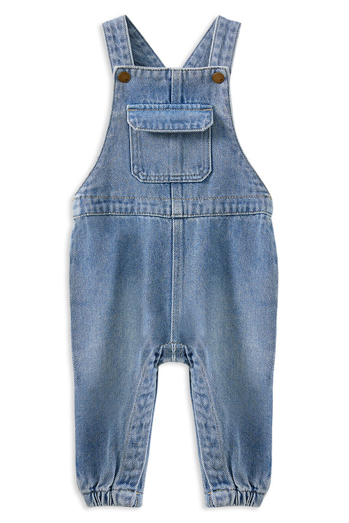 MILKY LIGHT WASH DENIM OVERALL