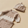 WILSON & FRENCHY ALMOND FLECK KNIT JACQUARD JUMPER