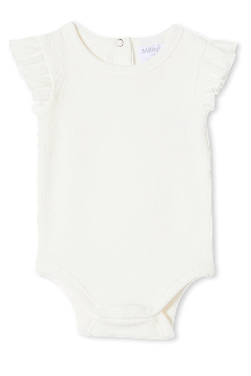 MILKY WHITE RIB BUBBYSUIT