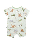 FOX & FINCH CROCODILE SS ZIP ROMPER