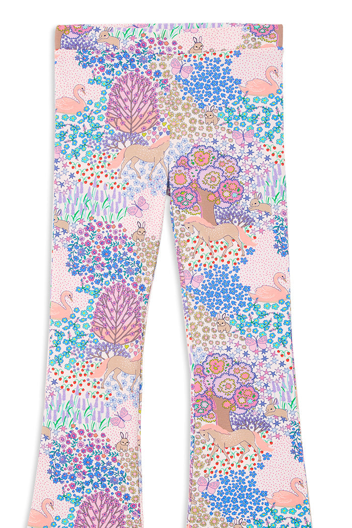 MILKY PATCHWORK FLARED LEGGING