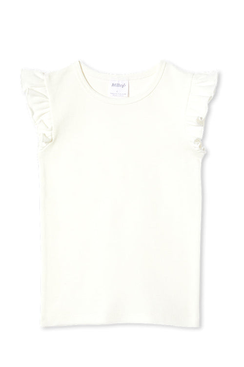 MILKY WHITE RIB TEE