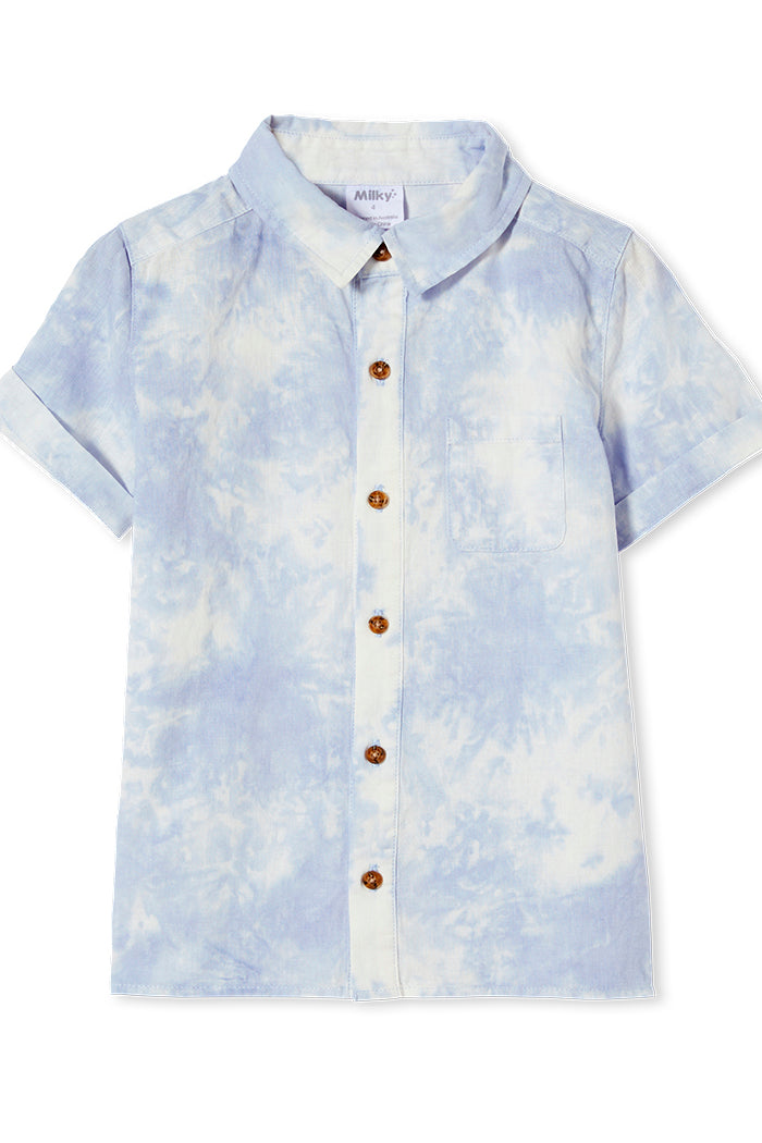 MILKY TIE DYE LINEN SHIRT