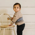 BEBE LIAM FAIRISLE KNITTED CARDIGAN