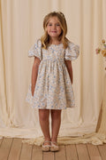 NORA LEE LUNA DRESS / BLUE GARDEN - IVORY