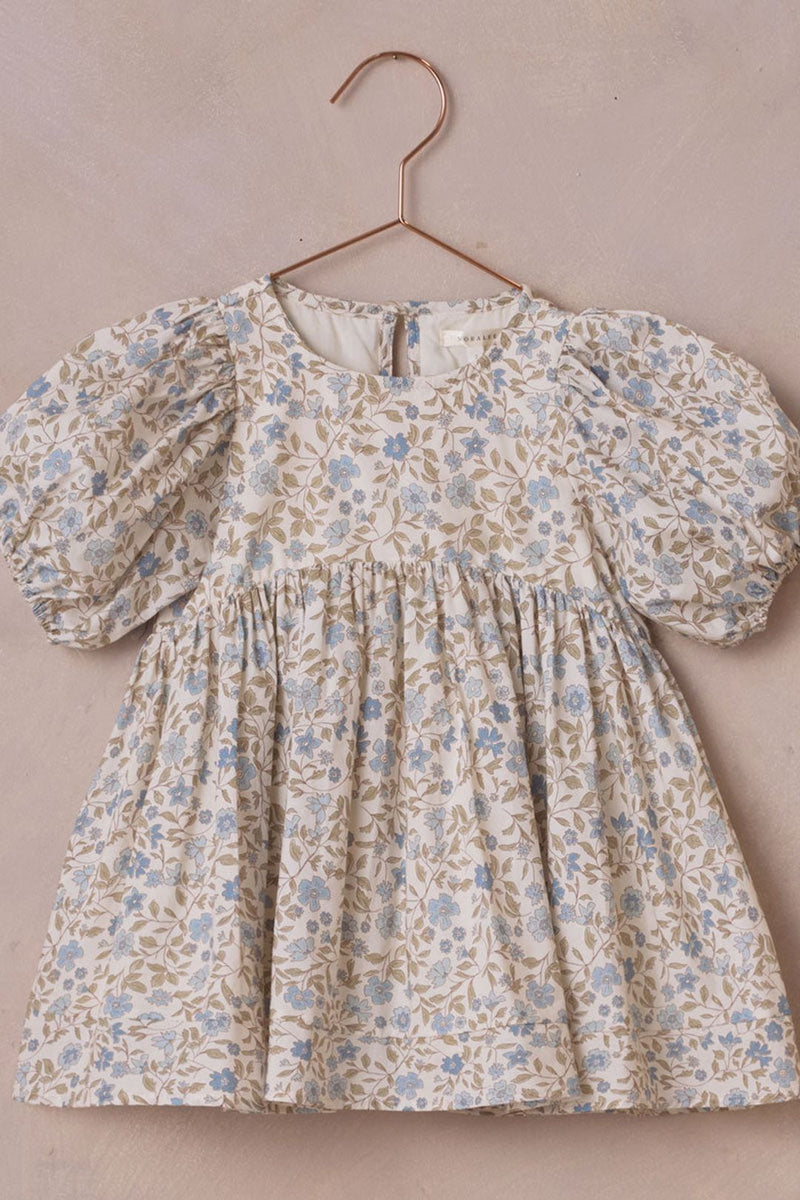 NORA LEE LUNA DRESS / BLUE GARDEN - IVORY