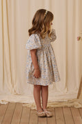 NORA LEE LUNA DRESS / BLUE GARDEN - IVORY