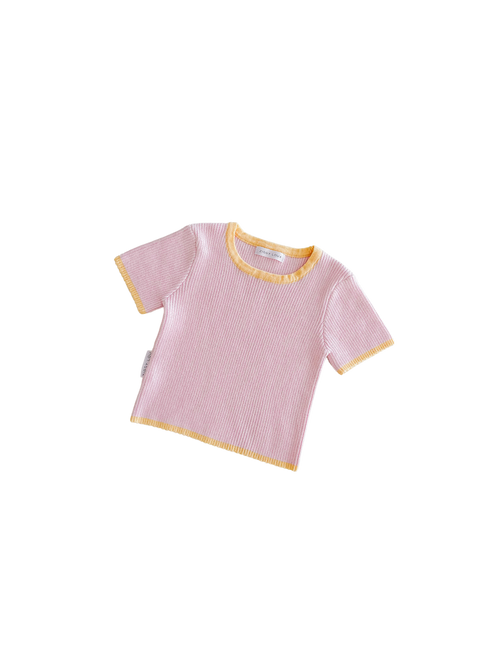 ZIGGY LOU RIBBED TEE CLEMENTINE