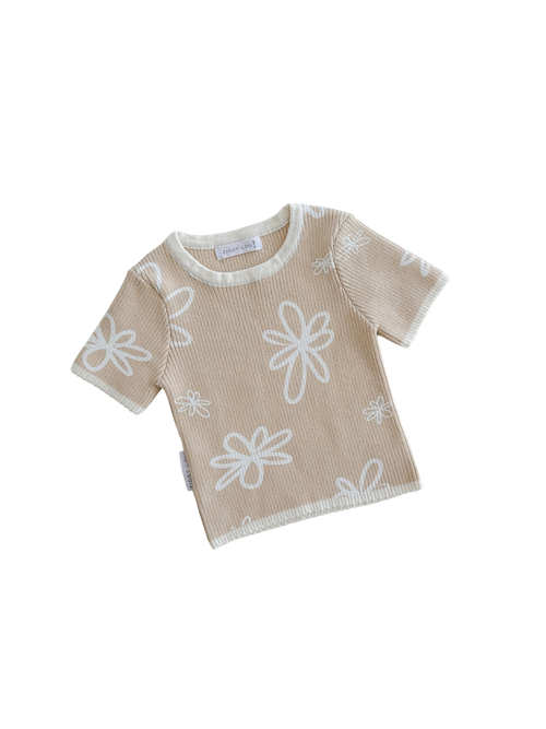 ZIGGY LOU RIBBED TEE GIA (LATTE)