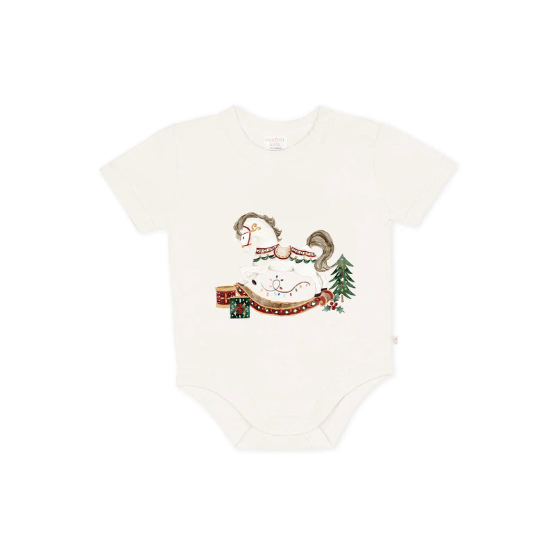 CONFETTI KIDZ CHRISTMAS ROCKING HORSE BODYSUIT