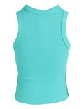 EVE GIRL ATHS RIB TANK TEAL