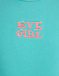 EVE GIRL ATHS RIB TANK TEAL