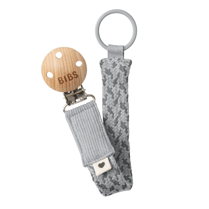 BIBS PACIFIER CLIP - CLOUD/IRON