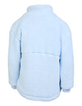 EVE GIRL COZY QUARTER ZIP TEDDY BLUE