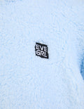 EVE GIRL COZY QUARTER ZIP TEDDY BLUE