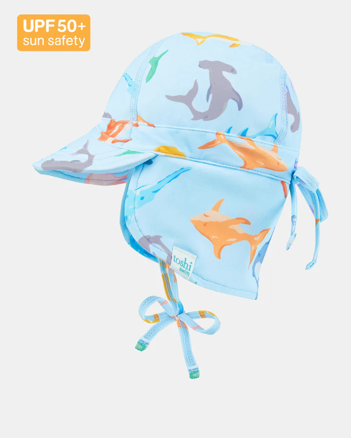 TOSHI SWIM BABY FLAP CAP SHARKY