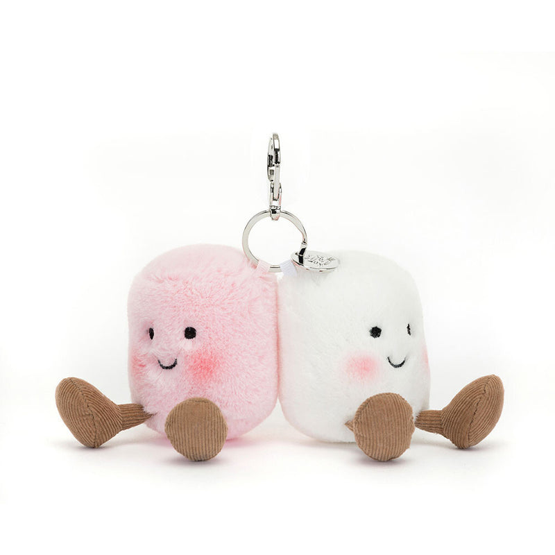 JELLYCAT AMUSEABLES PAIR OF MARSHMALLOWS BAG CHARM