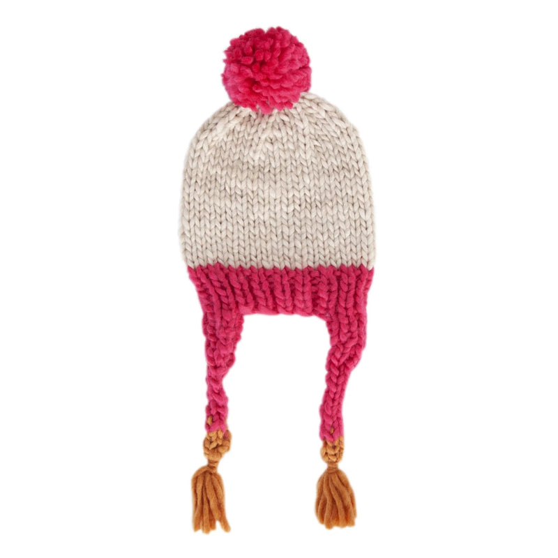 ACORN EARTH BEANIE SUNRISE  PINK