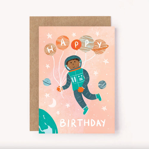 LAUREN SISSONS STUDIO ASTRONAUT BIRTHDAY CARD