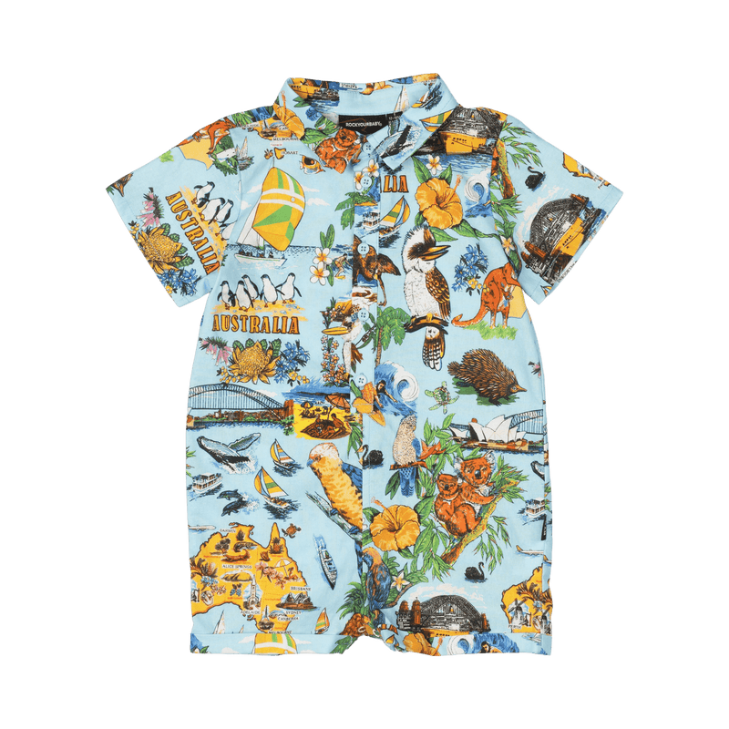 ROCK YOUR BABY AUSTRALIA BABY SHIRT ROMPER