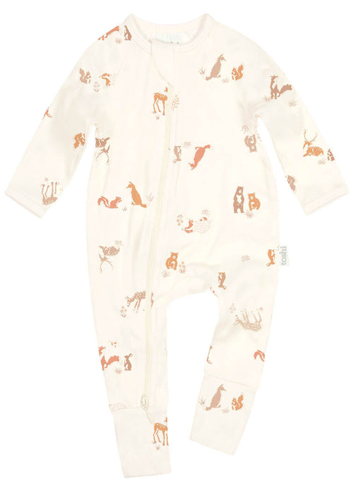 TOSHI LS ONESIE ENCHANTED FOREST FEATHER