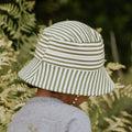 BEDHEAD CLASSIC BUCKET SUN HAT - KHAKI STRIPE