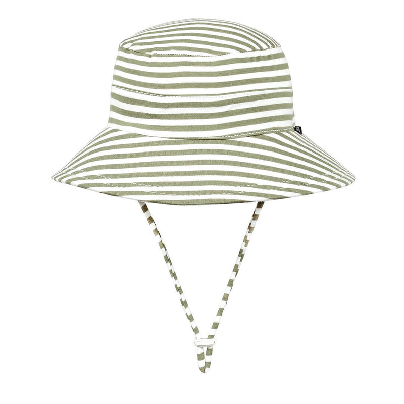 BEDHEAD CLASSIC BUCKET SUN HAT - KHAKI STRIPE