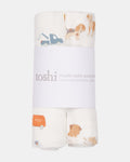 TOSHI BABY WASHCLOTH MUSLIN-2PCS/PUPPY LOVE