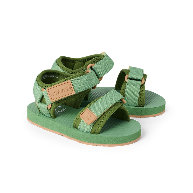 CRYWOLF BEACH SANDAL- COASTAL GREEN