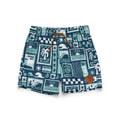 CRYWOLF  BOARD SHORTS BLUE POSTCARDS