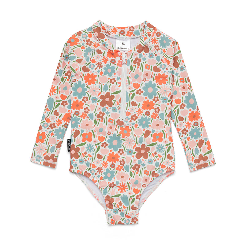 CRYWOLF LONG SLEEVE SWIMSUIT FLOWER MARKET