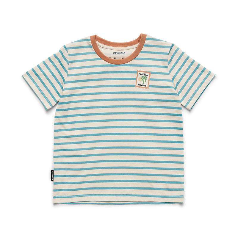 CRYWOLF SUN SMART TSHIRT BLUE STRIPE