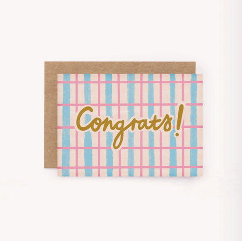 LAUREN SISSONS STUDIO CONGRATS PATTERN MINI CARD