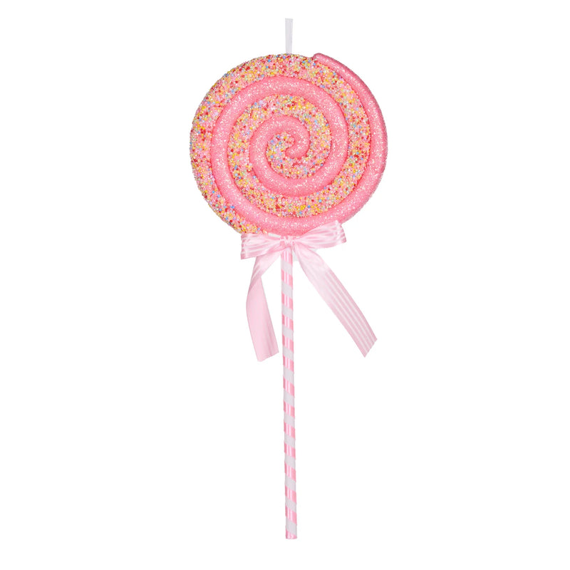 PINK SPRINKLES SWIRL LOLLIPOP