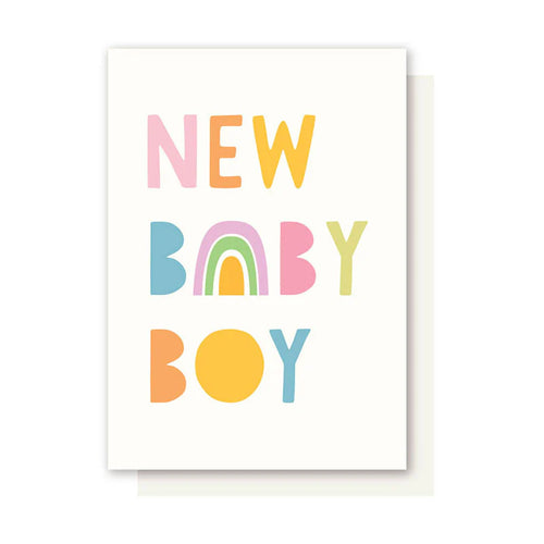 NEW BABY BOY RAINBOW FONT