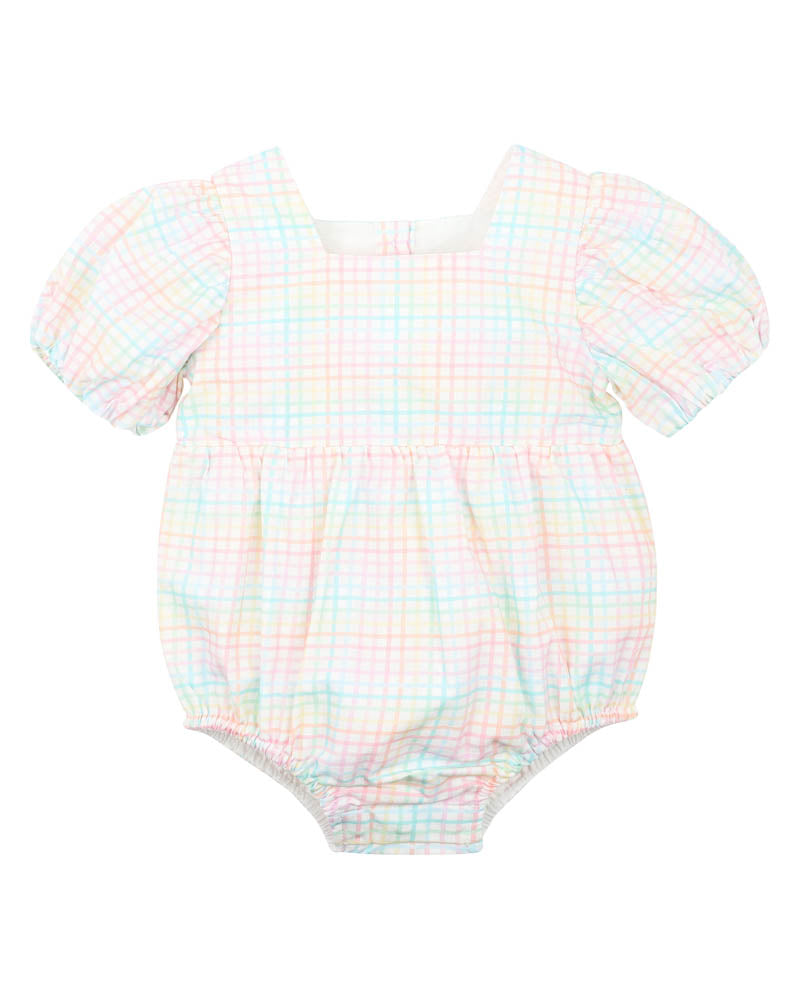 FOX & FINCH CANDY BLOSSOM CHECK BODYSUIT