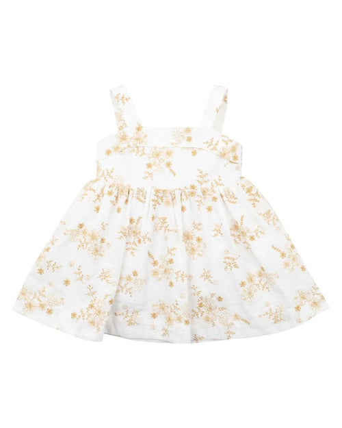 FOX & FINCH SWEET SPOT EMBROIDERED DRESS 3-6YRS