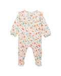 FOX & FINCH DAISY PRINT LS ZIP ONESIE