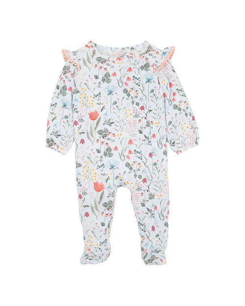 FOX & FINCH BOTANICA LS ZIP ONESIE