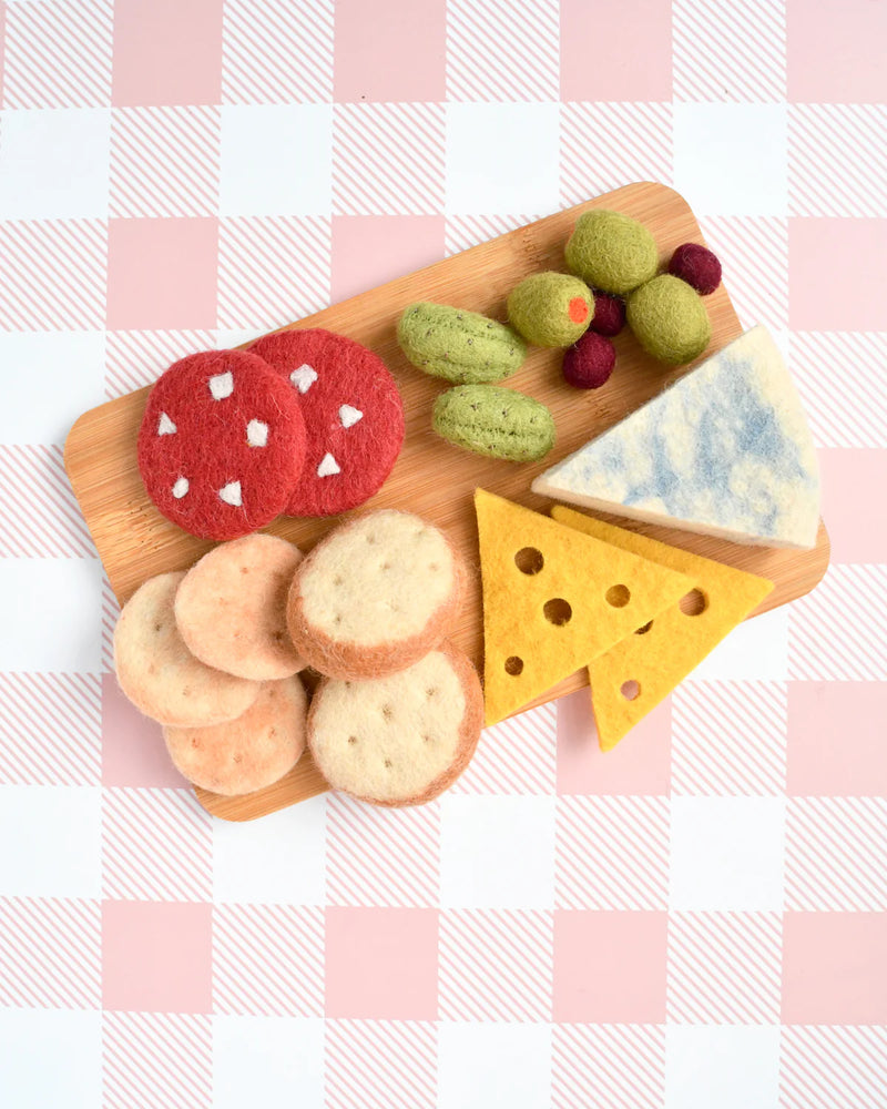 TARA TREASURES FELT CHARCUTERIE CHEESE PLATTER